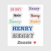 Jouw naam aangepaste bovenste Stickers voor Lap (Vel)