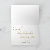 Jouw Naam Aangepaste Kristal Rozenkwarts Kaart (Binnen)