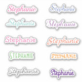 JOUW NAAM Aanpasbaar vel van 10 stickers (Voorkant)