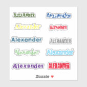 JOUW NAAM Aanpasbaar vel van 10 stickers (Vel)