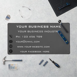 Jouw naam Adres Info Business Desk Mat Voorbeeld