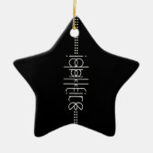 Jouw naam als Alien Glyphs Black Keramisch Ornament (Voorkant)
