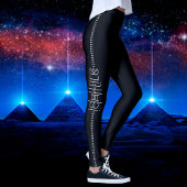 Jouw naam als Alien Glyphs Unique Black Leggings