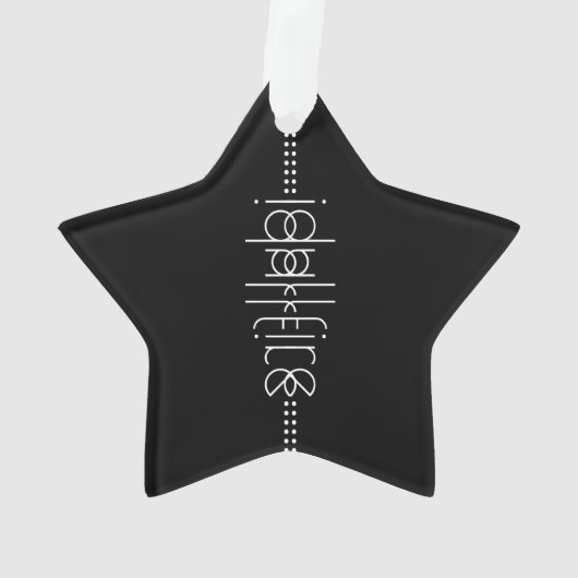 Jouw naam als Alien Glyphs Unique Black Ornament (achterkant)