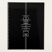 Jouw naam als Alien Glyphs Unique Black Planner (Voorkant)