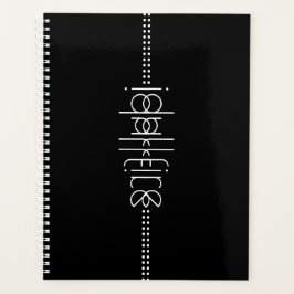 Jouw naam als Alien Glyphs Unique Black Planner