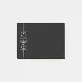 Jouw naam als Alien Glyphs Unique Black Post-it® Notes (Voorkant)