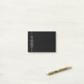 Jouw naam als Alien Glyphs Unique Black Post-it® Notes (Op bureau)