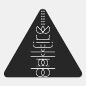 Jouw naam als Alien Glyphs Unique Black Sticker (Voorkant)