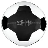 Jouw naam als Alien Glyphs Unique Black Voetbal (Gedraaid)