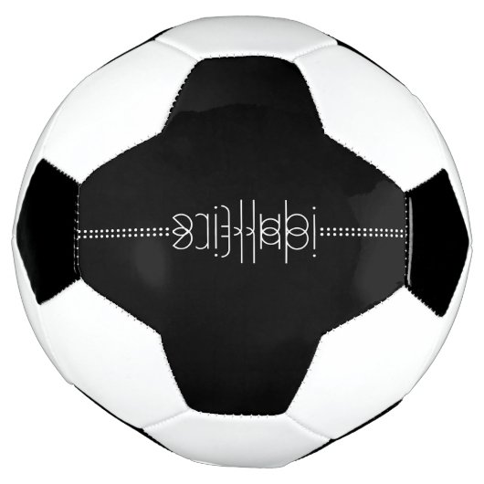 Jouw naam als Alien Glyphs Unique Black Voetbal (Gedraaid)