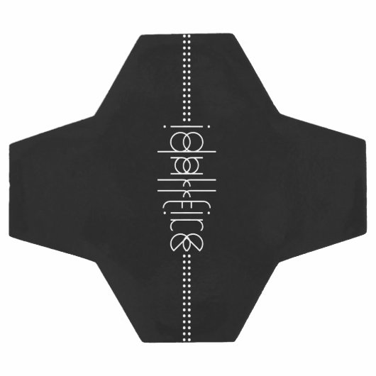 Jouw naam als Alien Glyphs Unique Black Voetbal (Enkel)