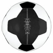Jouw naam als Alien Glyphs Unique Black Voetbal (Voorkant)