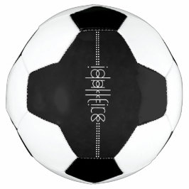 Jouw naam als Alien Glyphs Unique Black Voetbal
