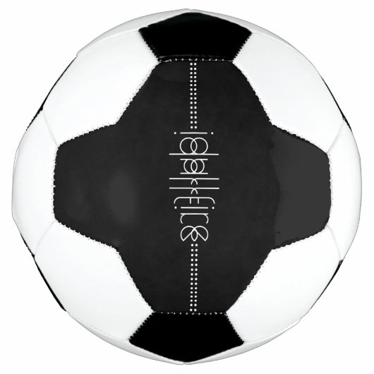 Jouw naam als Alien Glyphs Unique Black Voetbal (Voorkant)