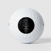 Jouw naam als Alien Glyphs Unique Golfballen (Voorkant)