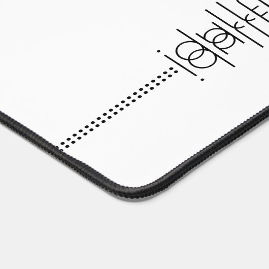 Jouw naam als Alien Glyphs Unique White Bureaumat (Hoek)