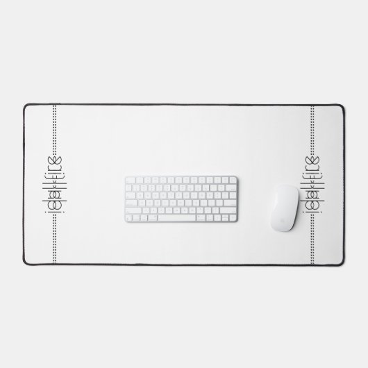 Jouw naam als Alien Glyphs Unique White Bureaumat (Keyboard & Muis)