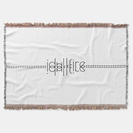 Jouw naam als Alien Glyphs Unique White Deken (Voorkant)