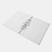 Jouw naam als Alien Glyphs Unique White Deurmat (Schuin)