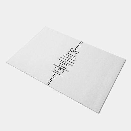 Jouw naam als Alien Glyphs Unique White Deurmat (Schuin)