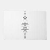 Jouw naam als Alien Glyphs Unique White Deurmat (Voorkant)