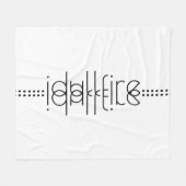 Jouw naam als Alien Glyphs Unique White Fleece Deken (Voorkant (Horizontaal))