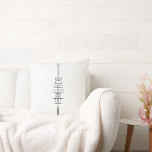 Jouw naam als Alien Glyphs Unique White Kussen