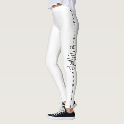 Jouw naam als Alien Glyphs Unique White Leggings (Links)