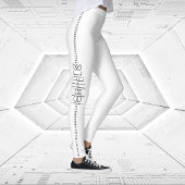 Jouw naam als Alien Glyphs Unique White Leggings
