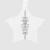 Jouw naam als Alien Glyphs Unique White Ornament (achterkant)