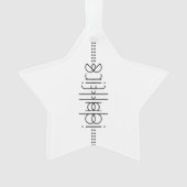 Jouw naam als Alien Glyphs Unique White Ornament (voorkant)