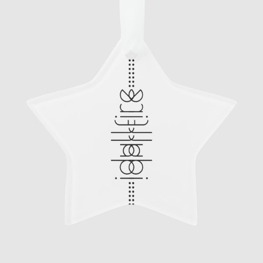 Jouw naam als Alien Glyphs Unique White Ornament (voorkant)