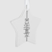 Jouw naam als Alien Glyphs Unique White Ornament (voorkant)