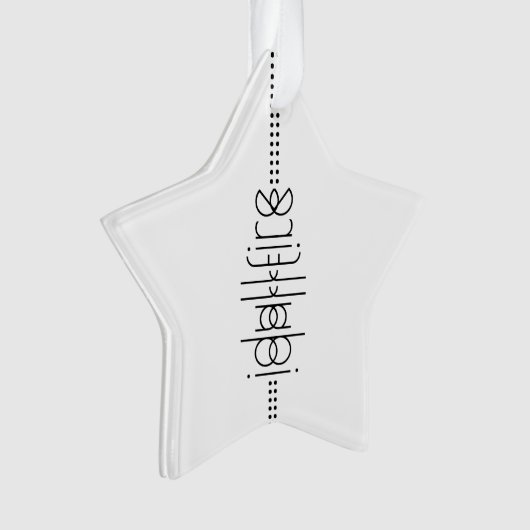 Jouw naam als Alien Glyphs Unique White Ornament (voorkant)