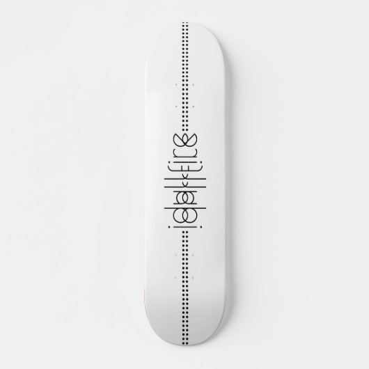 Jouw naam als Alien Glyphs Unique White Persoonlijk Skateboard (Voorkant)