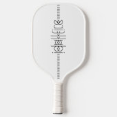Jouw naam als Alien Glyphs Unique White Pickleball Paddle (Achterkant)