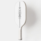 Jouw naam als Alien Glyphs Unique White Pickleball Paddle (Links)