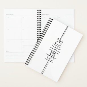 Jouw naam als Alien Glyphs Unique White Planner
