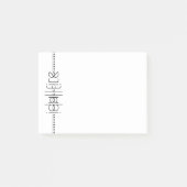 Jouw naam als Alien Glyphs Unique White Post-it® Notes (Voorkant)
