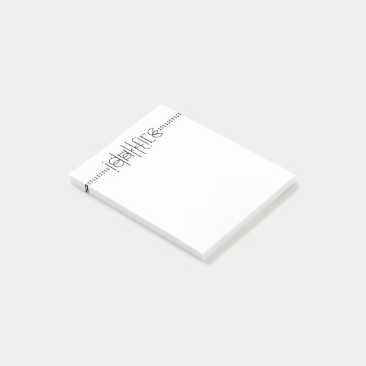 Jouw naam als Alien Glyphs Unique White Post-it® Notes (Schuin)