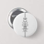 Jouw naam als Alien Glyphs Unique White Ronde Button 5,7 Cm (Voorkant /achterkant)