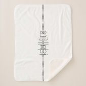 Jouw naam als Alien Glyphs Unique White Sherpa Deken (Voorkant)