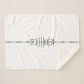 Jouw naam als Alien Glyphs Unique White Sherpa Deken (Voorkant (horizontaal))