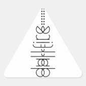 Jouw naam als Alien Glyphs Unique White Sticker (Voorkant)