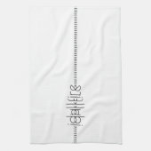 Jouw naam als Alien Glyphs Unique White Theedoek (Verticaal)