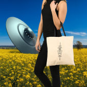 Jouw naam als Alien Glyphs Unique White Tote Bag