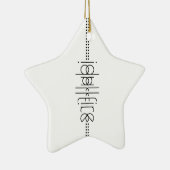 Jouw naam als Alien Glyphs White Keramisch Ornament (Rechts)