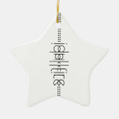 Jouw naam als Alien Glyphs White Keramisch Ornament (Voorkant)