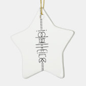 Jouw naam als Alien Glyphs White Keramisch Ornament (Links)